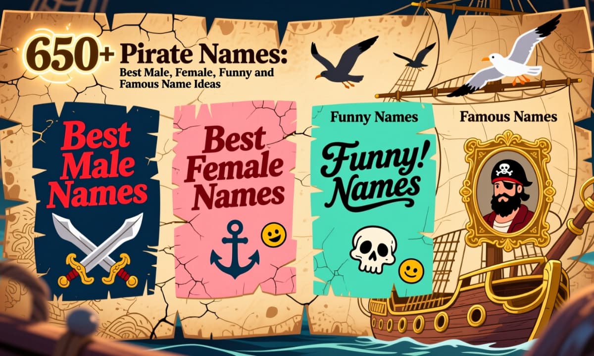 650+ Pirate Names: Best Male, Female, Funny and Famous Name Ideas