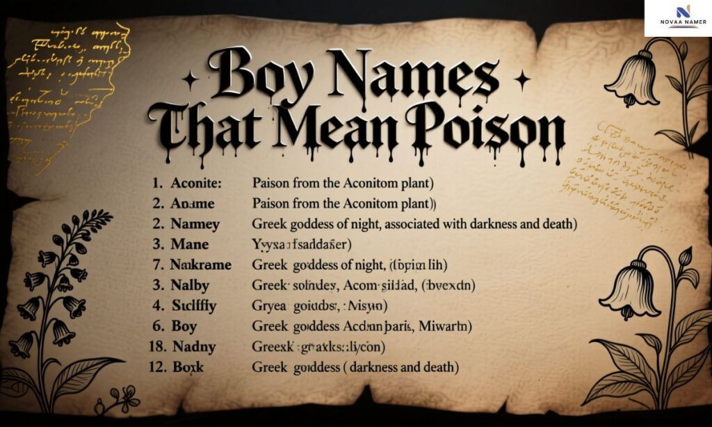Boy Names That Mean Poison